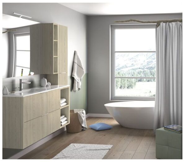 Lavabo seno desplazado Solid Surface 60 cm