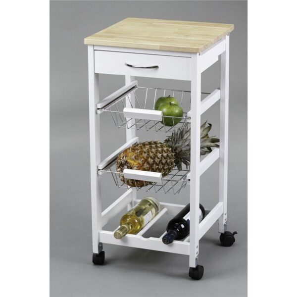 Carro de cocina cestas y botellero Iberodepot