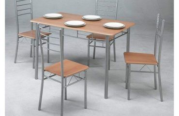 Conjunto de mesa de cocina + 4 sillas IBERODEPOT