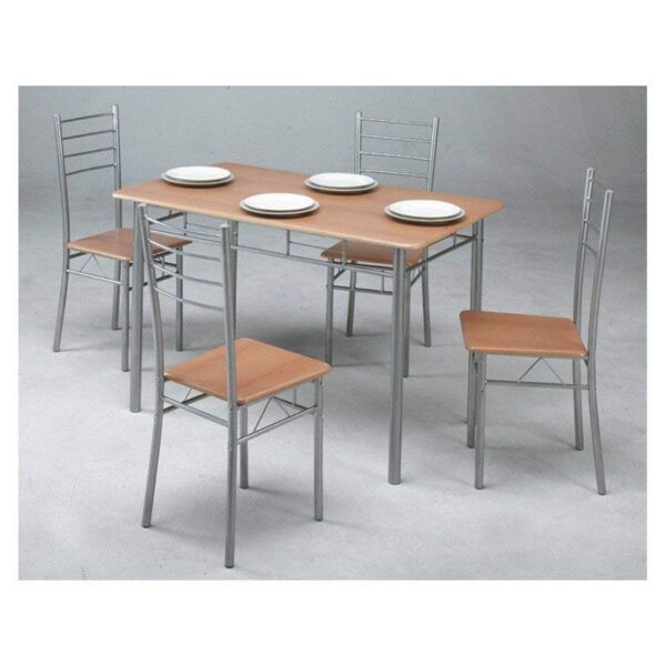 Conjunto de mesa de cocina + 4 sillas IBERODEPOT