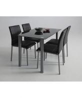 Conjunto mesa de cocina cristal y 4 sillas IBERODEPOT