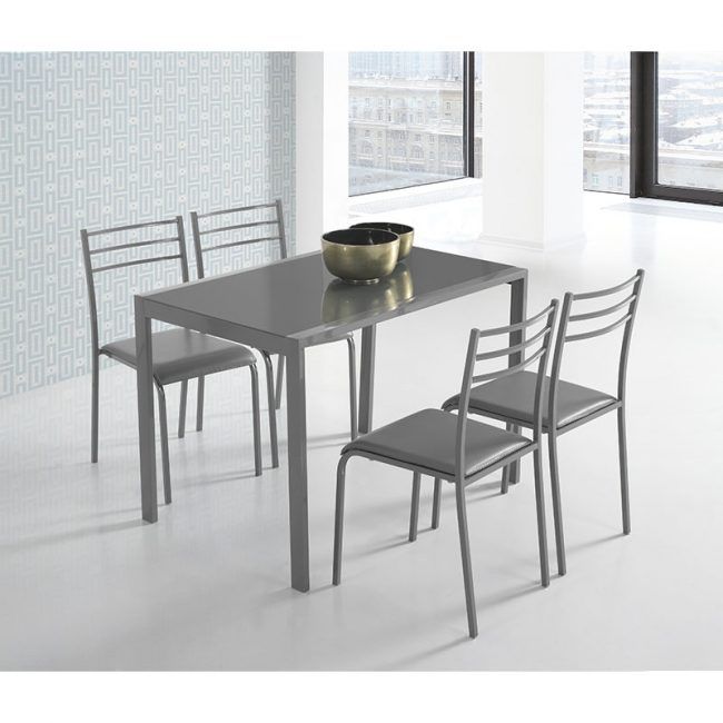 Conjunto mesa de cocina y 4 sillas Adelia IBERODEPOT