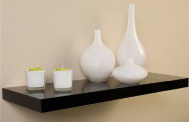 Estante 80x25 Negro brillo IBERODEPOT