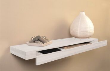 Estante con cajón 80 x 25 Blanco IBERODEPOT