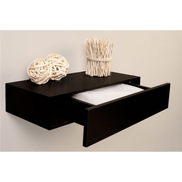 Estante con cajón 48 x 25 Negro Iberodepot