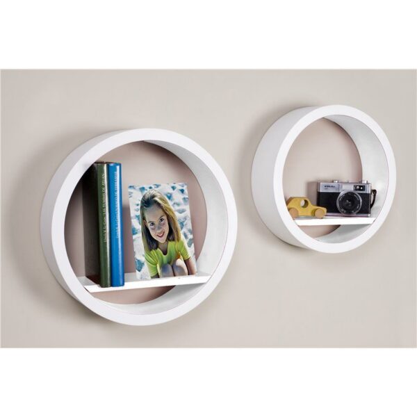 Estante doble round blanco Iberodepot