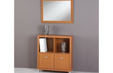Estantería 2 baldas 2 puertas cherry IBERODEPOT