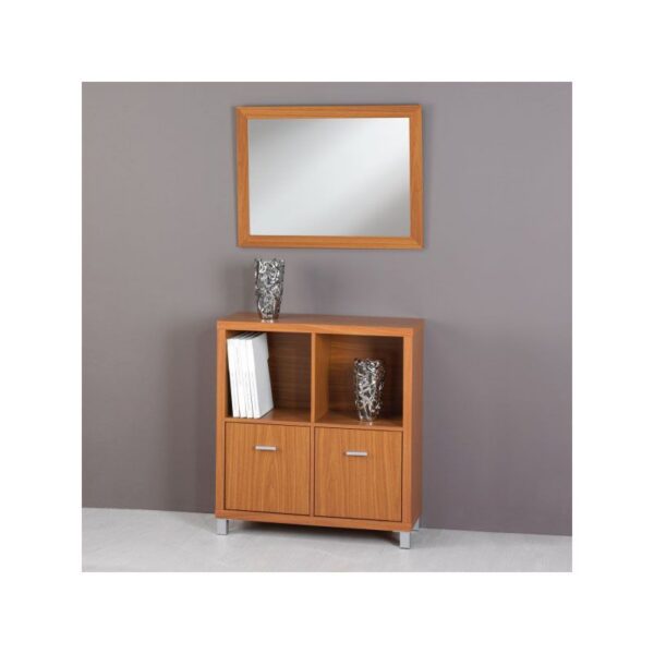Estantería 2 baldas 2 puertas cherry Iberodepot