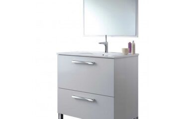 Mueble lavabo con espejo Blanco IBERODEPOT