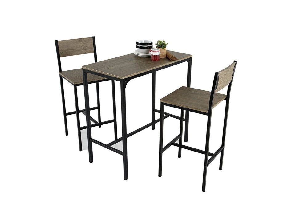 Set de mesa y 2 taburetes altos IBERODEPOT
