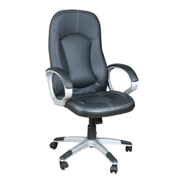 Silla de despacho polipiel negra IBERODEPOT