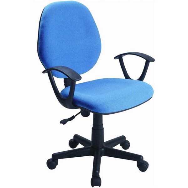 Silla de escritorio reposabrazos azul IBERODEPOT