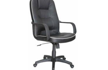 Silla de escritorio reposabrazos y cabecero negra IBERODEPOT