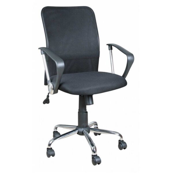 Silla de escritorio transpirable negra IBERODEPOT