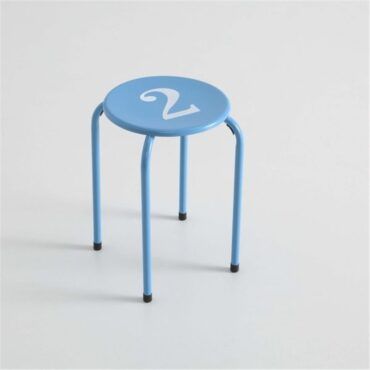 Taburete de metal números IBERODEPOT