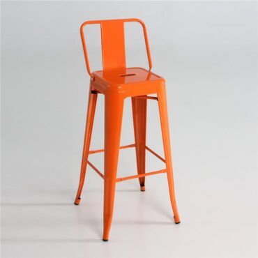 Taburete industrial alto con respaldo IBERODEPOT