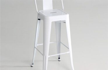 Taburete industrial alto con respaldo IBERODEPOT