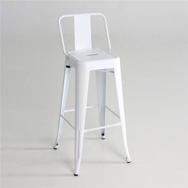 Taburete industrial alto con respaldo IBERODEPOT