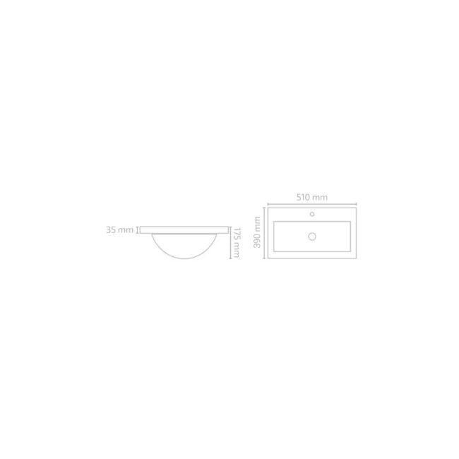 Lavabo encimera Thin 51x39