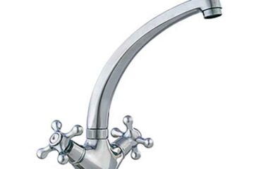 Grifo de cocina monobloc caño arqueado TEGLER