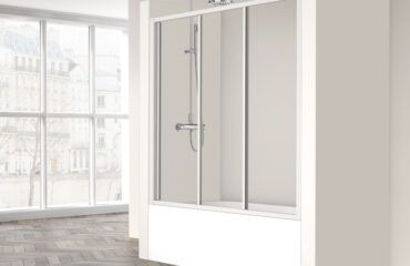 Mampara de Bañera Frontal Corredera Cristal Ebe Profiltek