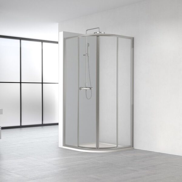 Mampara de Ducha Curva Corredera Cristal Cumus-CU Profiltek