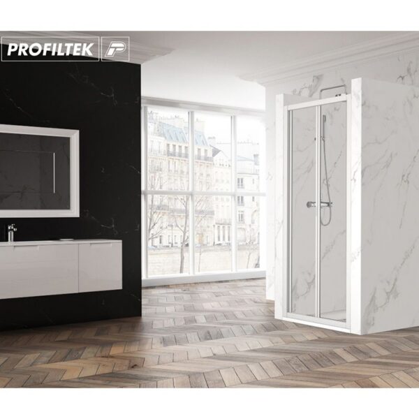 Mampara de Ducha Frontal Plegable Cristal Dumas Profiltek