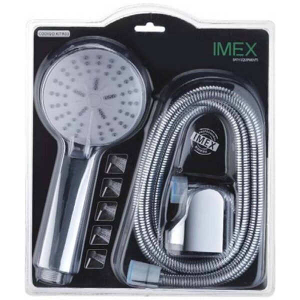 Kit mango de ducha + flexo + soporte Rex Imex