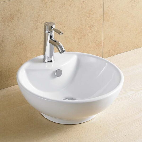 Lavabo de bol en pocelana sobre encimera 45x45x17cm Artistic GME