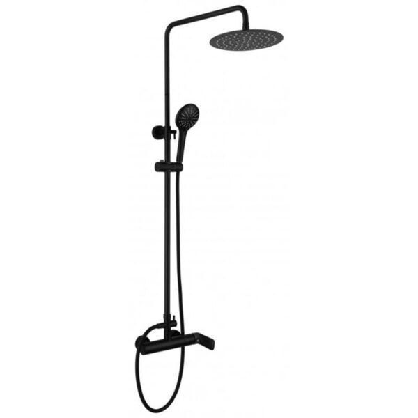 Columna de ducha monomando negra Cassio GME