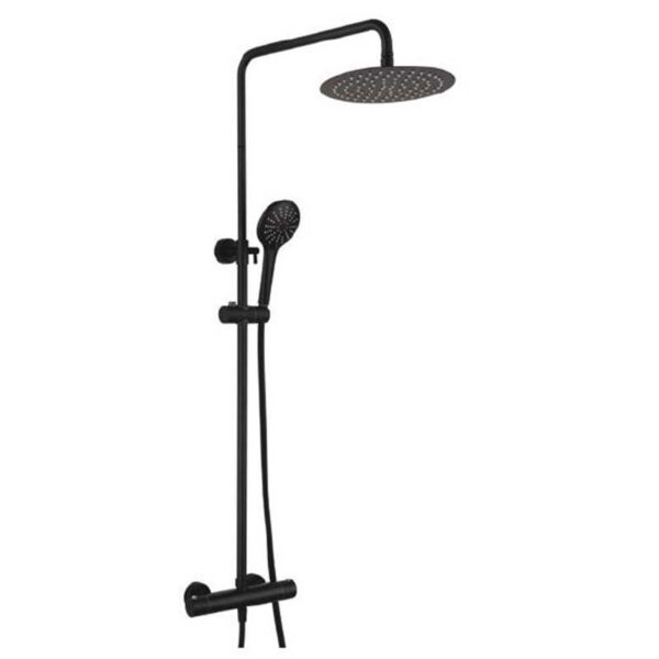 Columna de ducha termostática negra Cassio GME