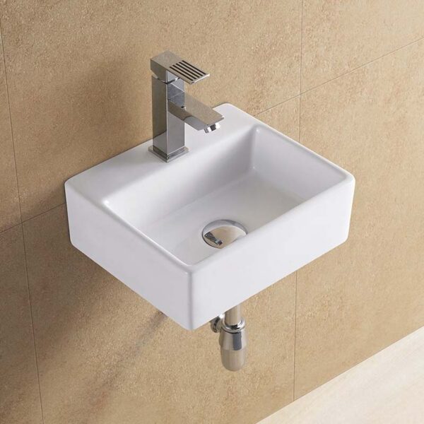 Lavabo sobre encimera o mural 33x29x12 cm fondo reducido GME