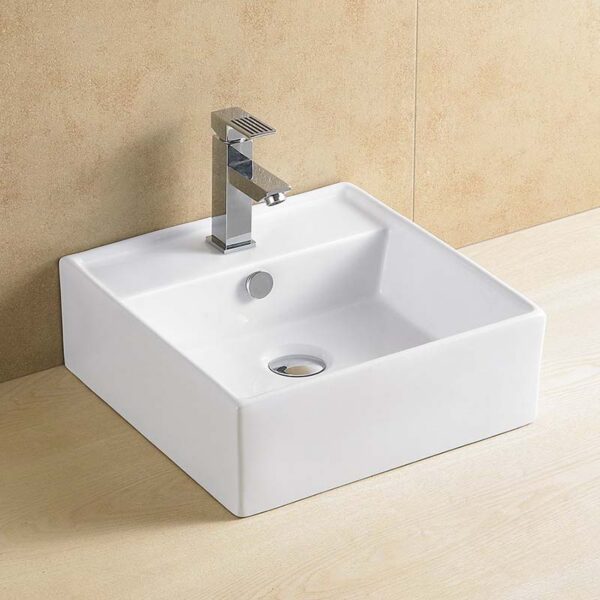 Lavabo sobre encimera o mural 46x46x17 cm STD GME