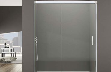 Mampara de ducha frontal corredera con perfil blanco BASIC - GME