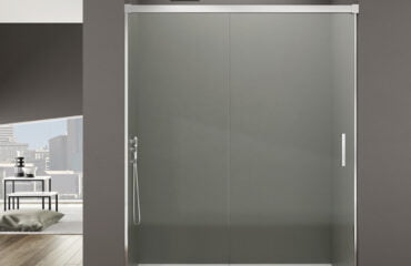 Mampara de ducha frontal de cristal fijo y corredera BASIC - GME