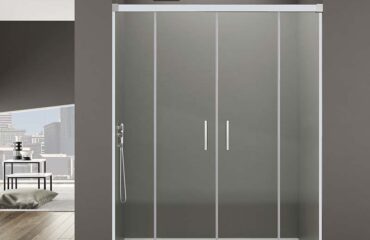 Mampara de ducha frontal dos correderas con perfil blanco BASIC SPAZIO - GME