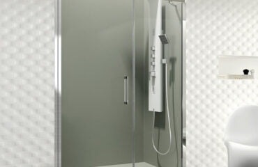 Mampara de ducha frontal serie Open fijo + puerta abatible COMBI E GME