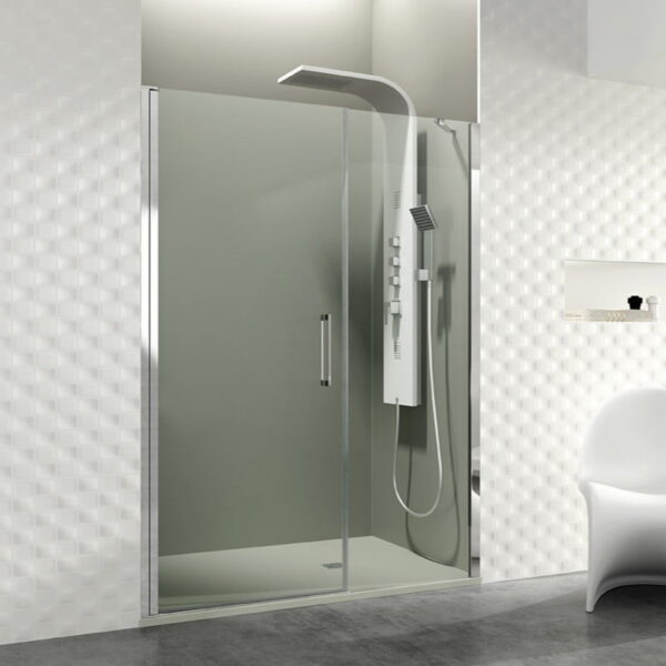 Mampara de ducha frontal serie Open fijo + puerta abatible COMBI E GME