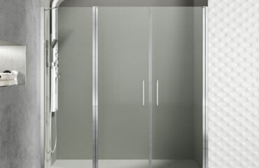 Mampara de ducha frontal serie Open 2 puertas abatibles + fijo COMBI J GME