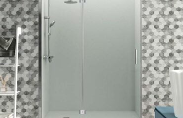 Mampara de ducha frontal serie Glass fijo + puerta abatible COMBI C GME