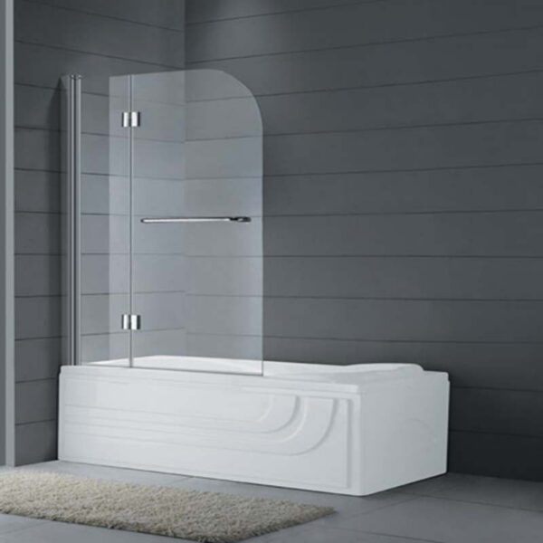 Mampara de bañera frontal cristal abatible plegable Glass transparente GME