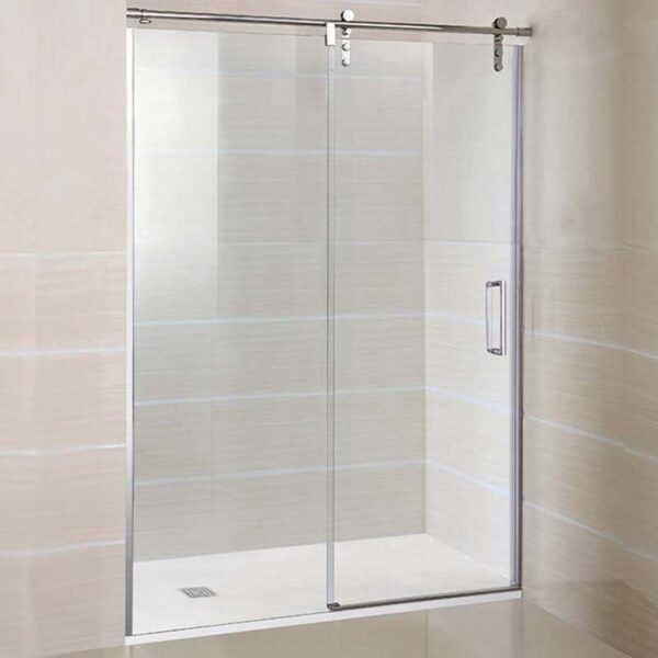 Mampara de ducha frontal de cristal fijo y corredera MOVING - GME