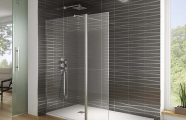 Mampara de ducha frontal cristal fijo + abatible Screen Moving GME
