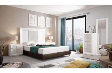 Dormitorio Matrimonio Mahón Blanco y Gris