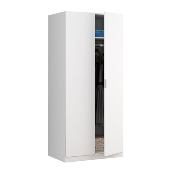 Armario juvenil 2 puertas LOW COST Blanco / Roble