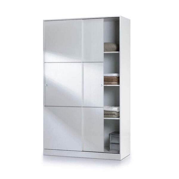 Armario ropero 2 puertas correderas MAX Blanco Brillo