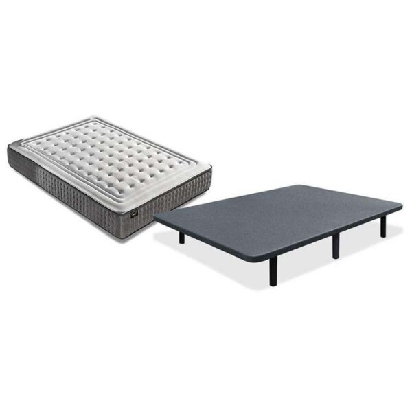 Conjunto Coslada: Base Tapizada + 6 Patas + Colchón