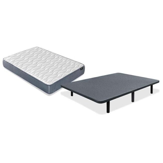 Conjunto Las Rozas: Base Tapizada + 6 Patas + Colchón