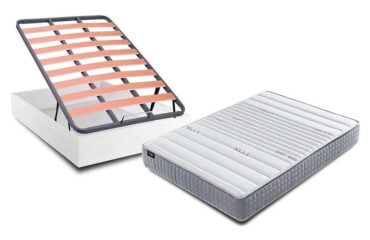 Conjunto Canapé Blanco y Colchón 135x190 cm Pacific