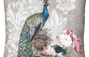 Cojín Pavo Real Con Relleno 45x45 cm